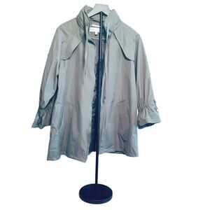 Hemisphere New With Tags Sage  ight weight jacket /Raincoat  size Medium Retro
